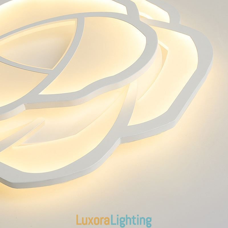 Designer Touch Decorative Flush Mount Modern Simple Rose Acrylic Ceiling Light 52cm