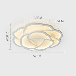 Designer Touch Decorative Flush Mount Modern Simple Rose Acrylic Ceiling Light 52cm