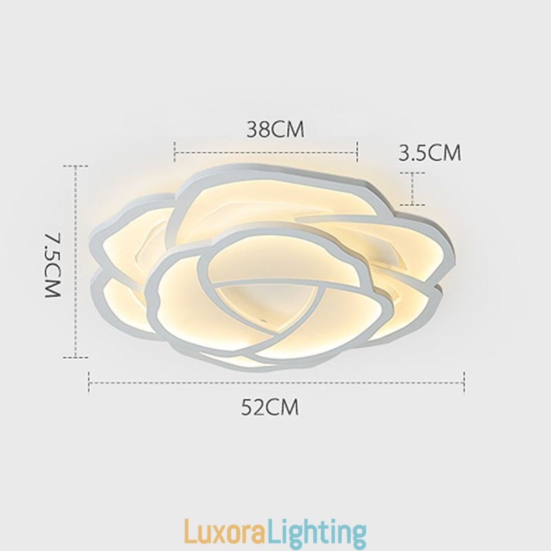 Designer Touch Decorative Flush Mount Modern Simple Rose Acrylic Ceiling Light 52cm