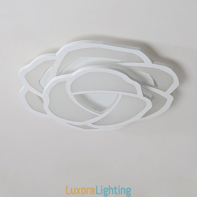 Designer Touch Decorative Flush Mount Modern Simple Rose Acrylic Ceiling Light 52cm