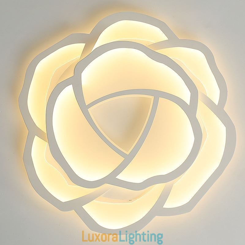 Designer Touch Decorative Flush Mount Modern Simple Rose Acrylic Ceiling Light 52cm