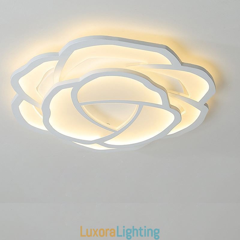 Designer Touch Decorative Flush Mount Modern Simple Rose Acrylic Ceiling Light 52cm