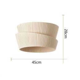 Designer Touch Decorative Wabi Sabi Flush Mount French Cream Style Double Layer Fabric Lampshade Ceiling Lamp