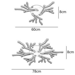 Designer Touch Decorative Flush Mount Acrylic Branch Ceiling Light