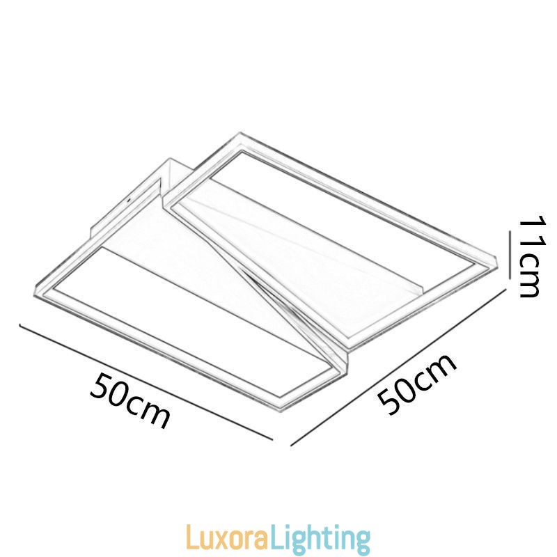 Designer Touch Decorative Flush Mount Minimalist Mosaic Trapezium Ceiling Light