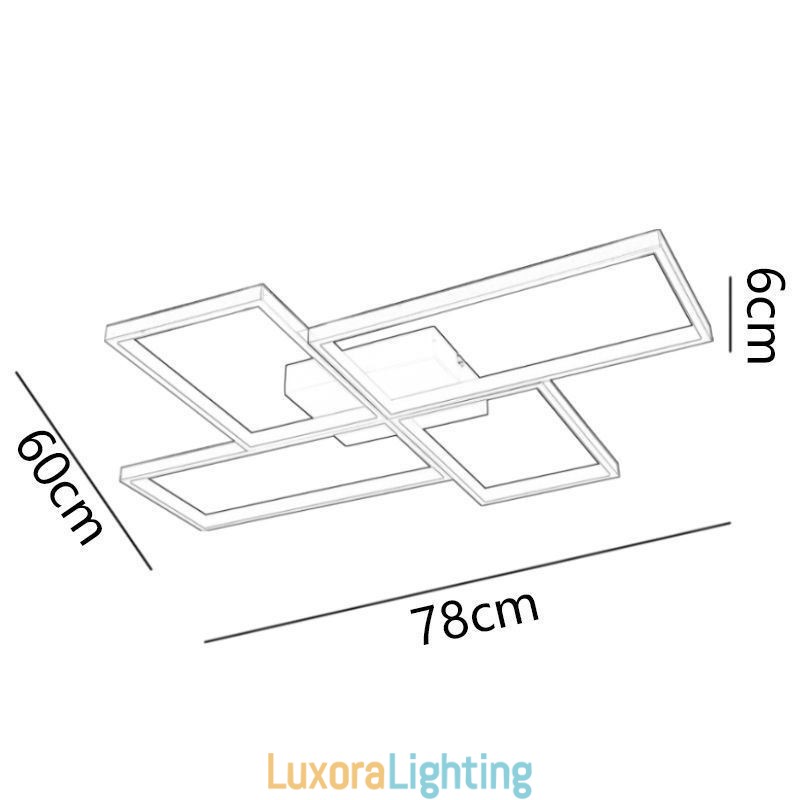 Designer Touch Decorative Flush Mount Mosaic Geometric Square Ceiling Light Fixture