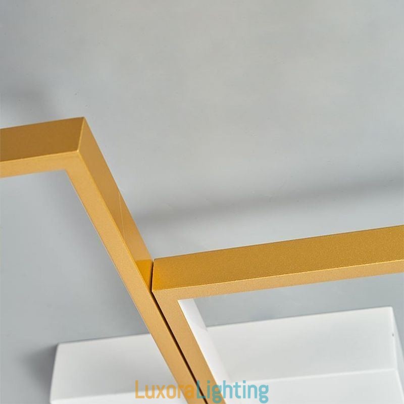 Designer Touch Decorative Flush Mount Mosaic Geometric Square Ceiling Light Fixture