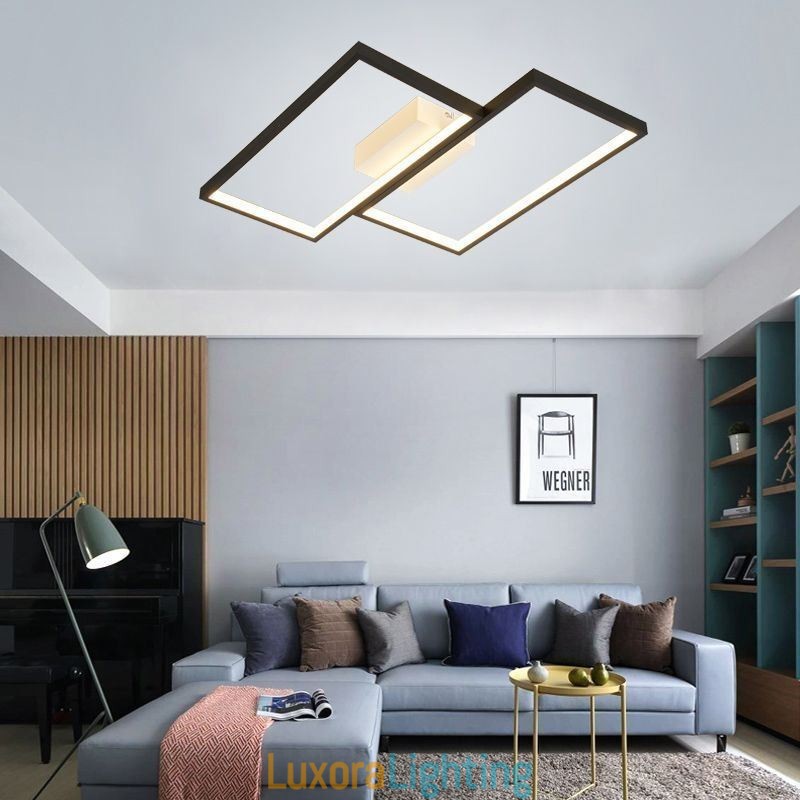 Designer Touch Decorative Flush Mount Mosaic Geometric Square Ceiling Lamp