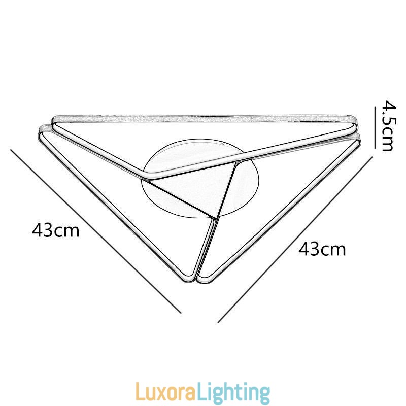 Designer Touch Decorative Flush Mount Minimalist Triangle Ceiling Light