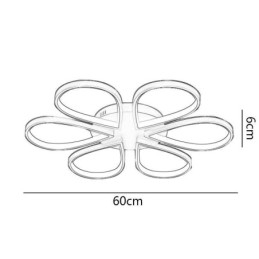 Designer Touch Decorative Flush Mount Minimalist Clover Ceiling Light