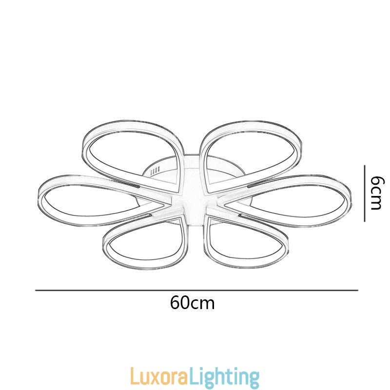 Designer Touch Decorative Flush Mount Minimalist Clover Ceiling Light