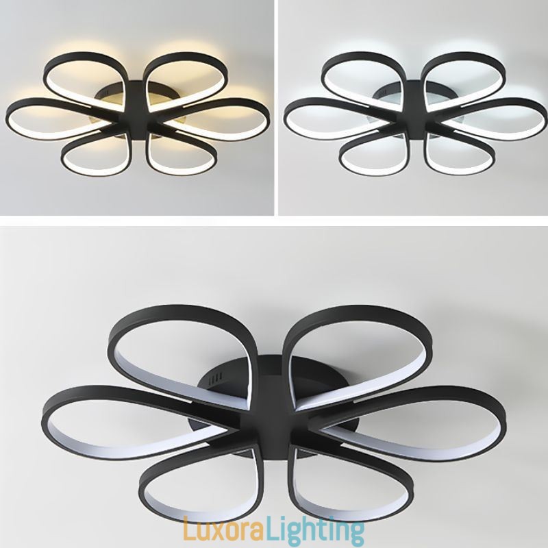 Designer Touch Decorative Flush Mount Minimalist Clover Ceiling Light