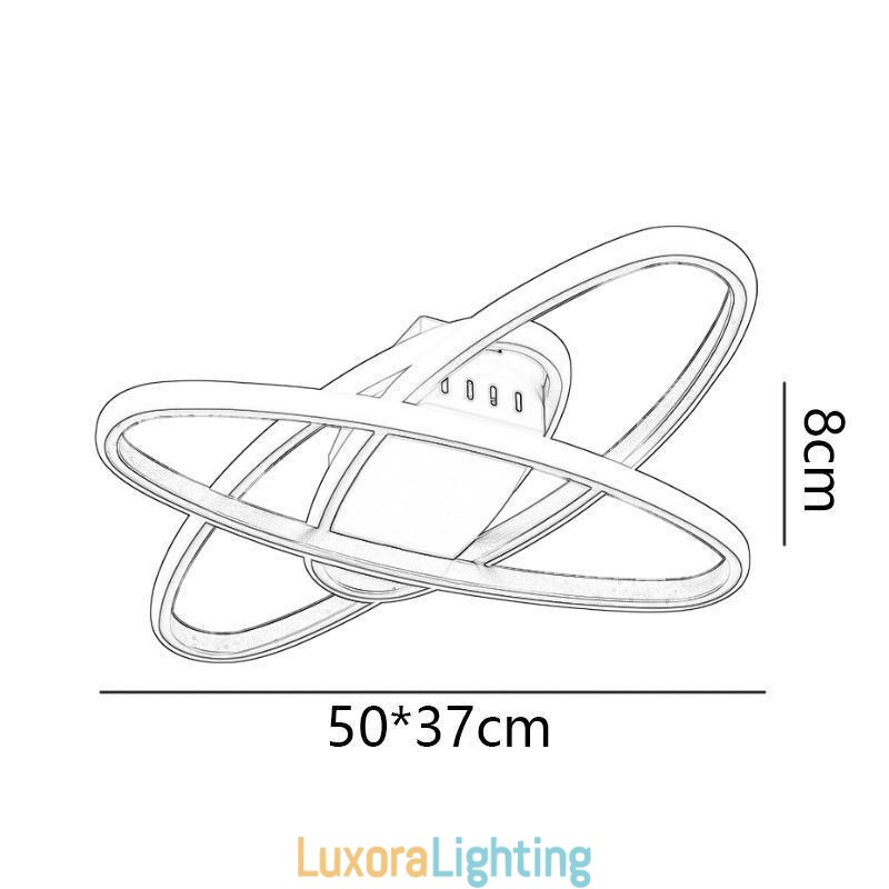 Designer Touch Decorative Flush Mount Minimalist Surround Planet Ceiling Light