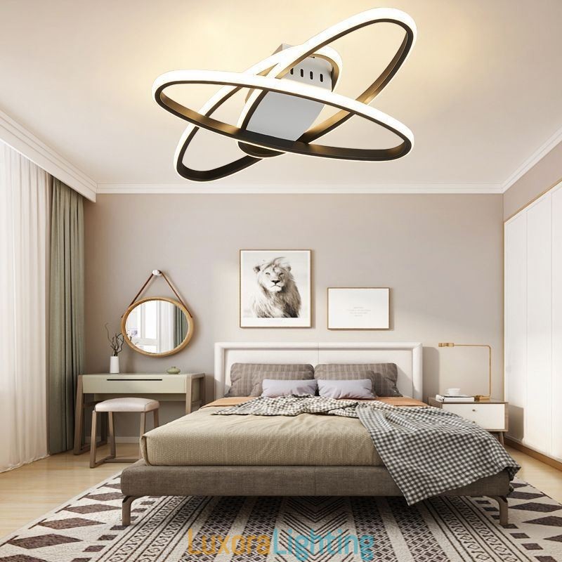 Designer Touch Decorative Flush Mount Minimalist Surround Planet Ceiling Light