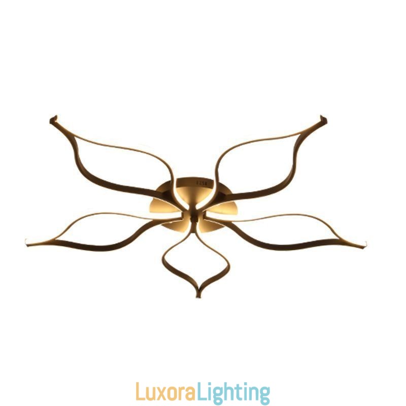 Designer Touch Decorative Flush Mount Minimalist Five Leaf Flower Ceiling Light