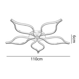 Designer Touch Decorative Flush Mount Minimalist Five Leaf Flower Ceiling Light