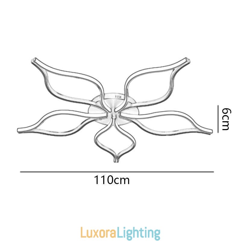 Designer Touch Decorative Flush Mount Minimalist Five Leaf Flower Ceiling Light