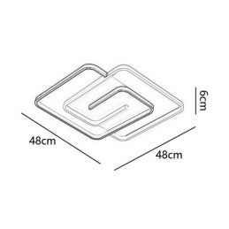 Designer Touch Decorative Flush Mount Acrylic Wrap Square Ceiling Light