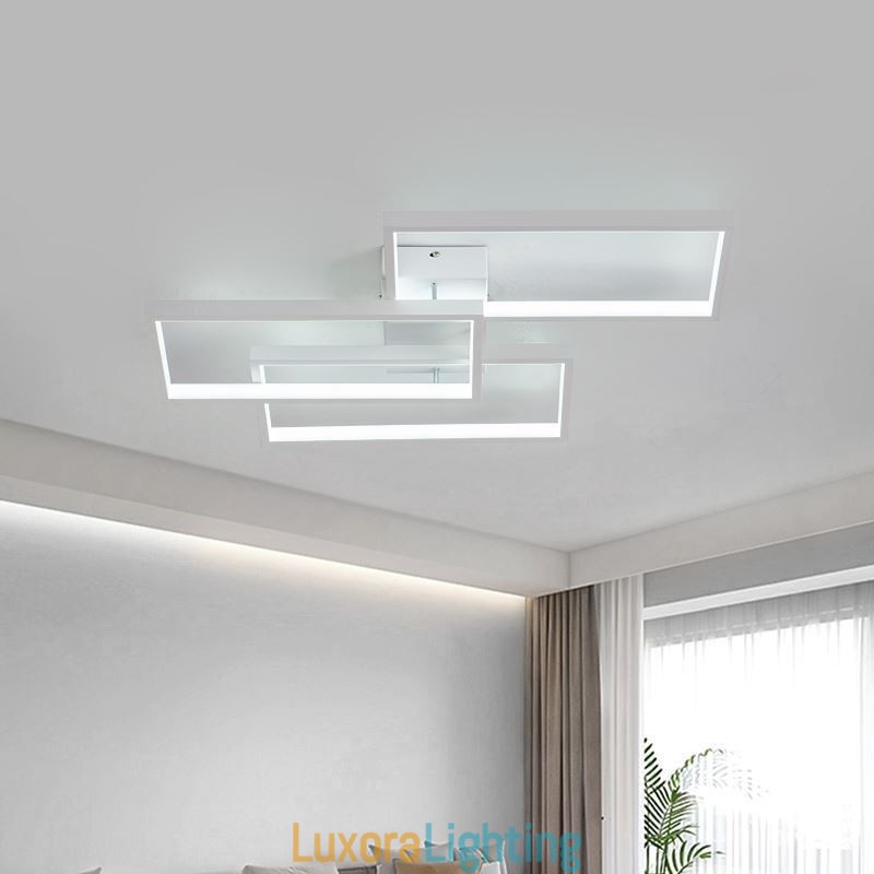 Designer Touch Decorative Flush Mount Acrylic Geometric Rectangular Ceiling Light