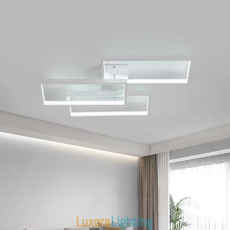 Designer Touch Decorative Flush Mount Acrylic Geometric Rectangular Ceiling Light