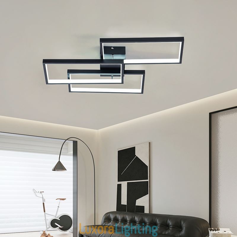 Designer Touch Decorative Flush Mount Acrylic Geometric Rectangular Ceiling Light