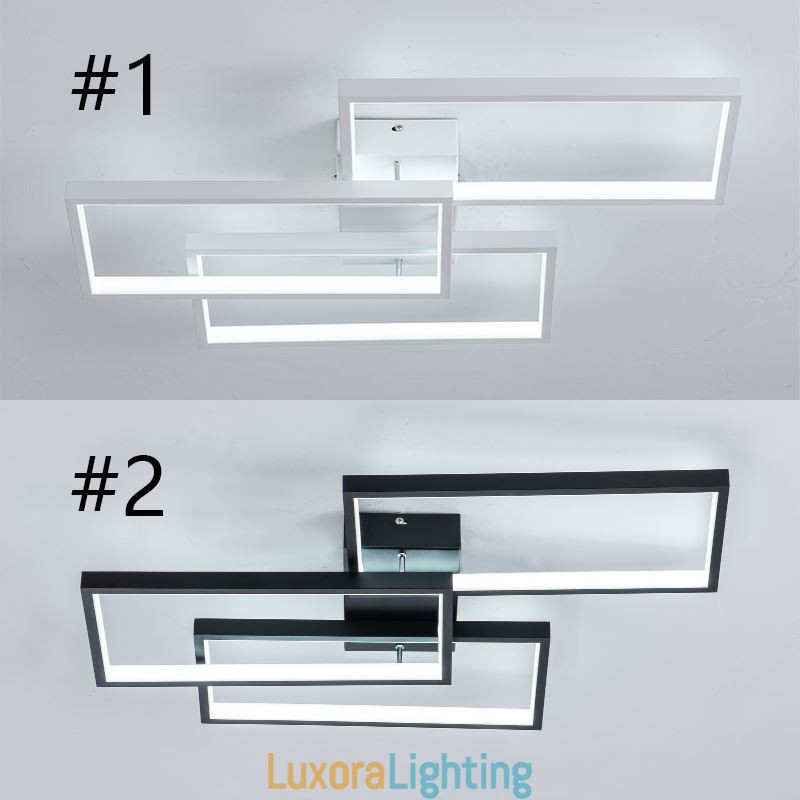 Designer Touch Decorative Flush Mount Acrylic Geometric Rectangular Ceiling Light