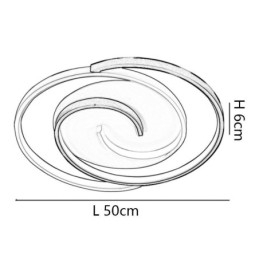 Designer Touch Decorative Flush Mount Acrylic Wrap Round Ceiling Light