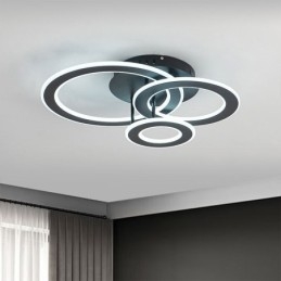 Designer Touch Decorative Flush Mount Triple Acrylic Round Ceiling Light