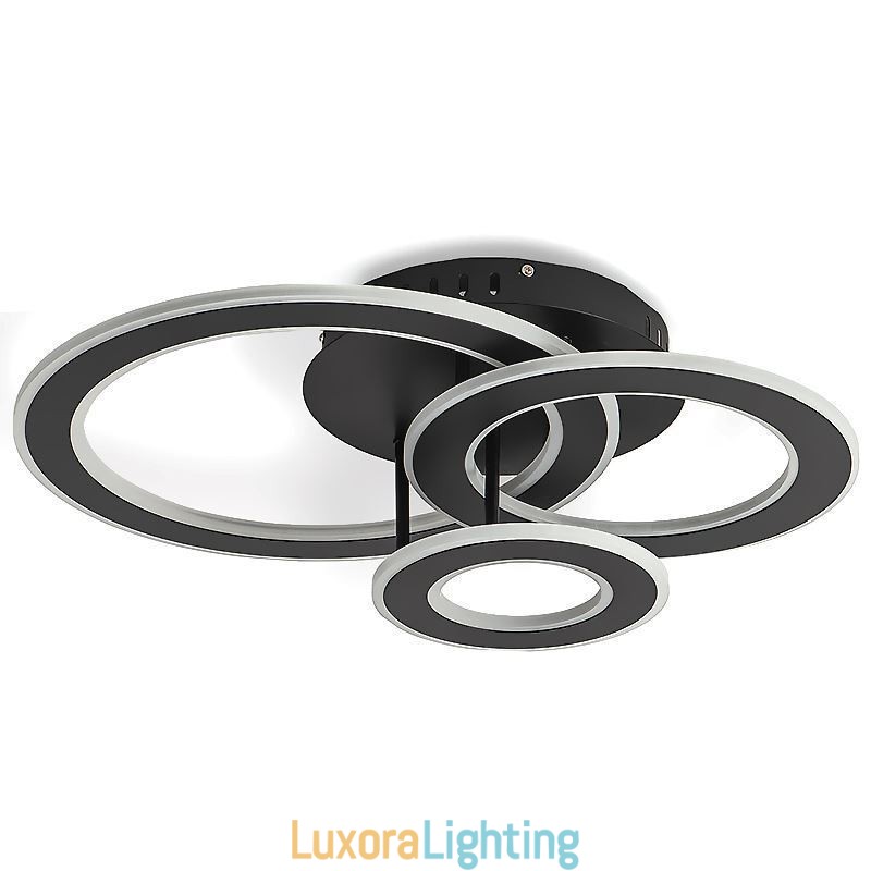 Designer Touch Decorative Flush Mount Triple Acrylic Round Ceiling Light