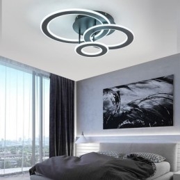 Designer Touch Decorative Flush Mount Triple Acrylic Round Ceiling Light