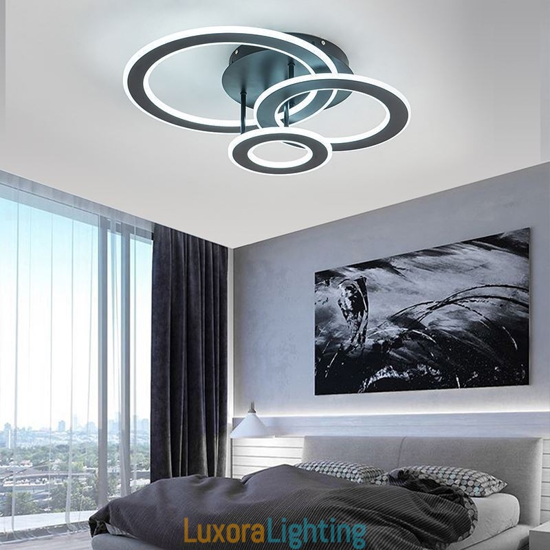 Designer Touch Decorative Flush Mount Triple Acrylic Round Ceiling Light