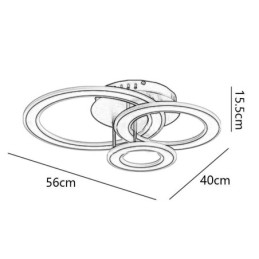 Designer Touch Decorative Flush Mount Triple Acrylic Round Ceiling Light