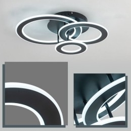 Designer Touch Decorative Flush Mount Triple Acrylic Round Ceiling Light