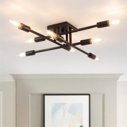 Designer Touch Decorative Country Retro Flush Mount American Industrial Style Ceiling Light