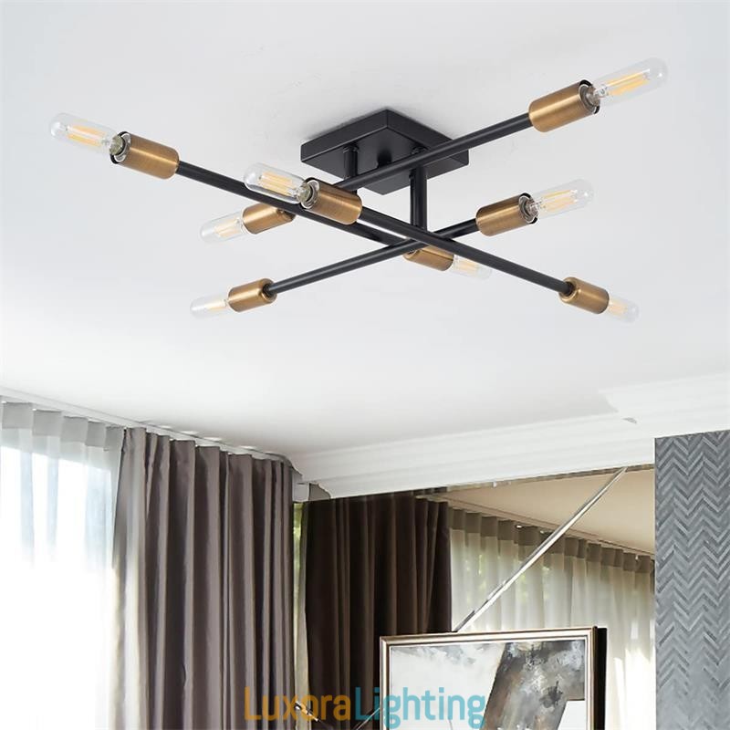 Designer Touch Decorative Country Retro Flush Mount American Industrial Style Ceiling Light