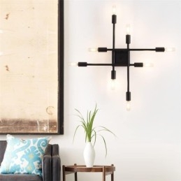 Designer Touch Decorative Country Retro Flush Mount American Industrial Style Ceiling Light
