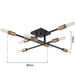 Designer Touch Decorative Country Retro Flush Mount American Industrial Style Ceiling Light