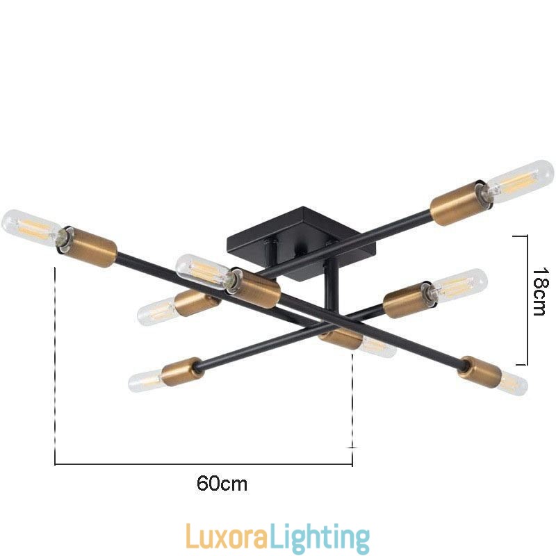 Designer Touch Decorative Country Retro Flush Mount American Industrial Style Ceiling Light