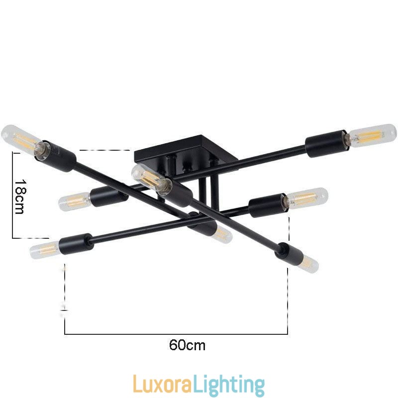 Designer Touch Decorative Country Retro Flush Mount American Industrial Style Ceiling Light