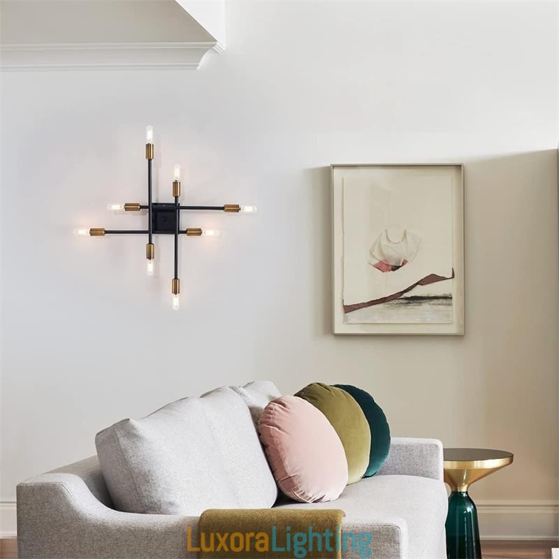 Designer Touch Decorative Country Retro Flush Mount American Industrial Style Ceiling Light