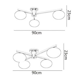 Designer Touch Decorative Nordic Glass Flush Mount Creative Wrought Iron Ceiling Light