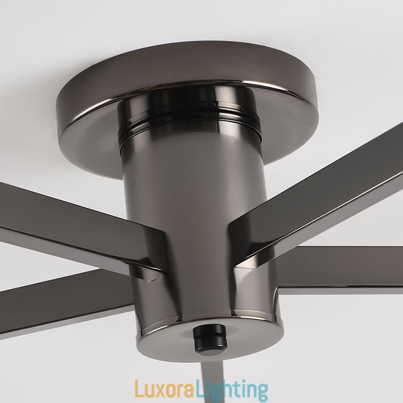 Designer Touch Decorative Nordic Glass Flush Mount Creative Wrought Iron Ceiling Light