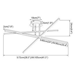 Designer Touch Decorative Modern Simple Flush Mount Aluminum Art Strip Ceiling Light