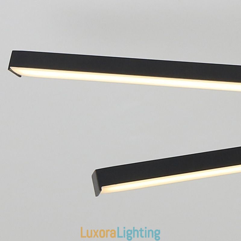 Designer Touch Decorative Modern Simple Flush Mount Aluminum Art Strip Ceiling Light