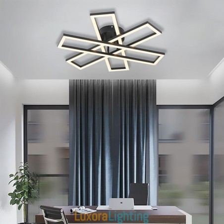 Designer Touch Decorative Minimalist Flush Mount Aluminum Art Windmill Ceiling Light
