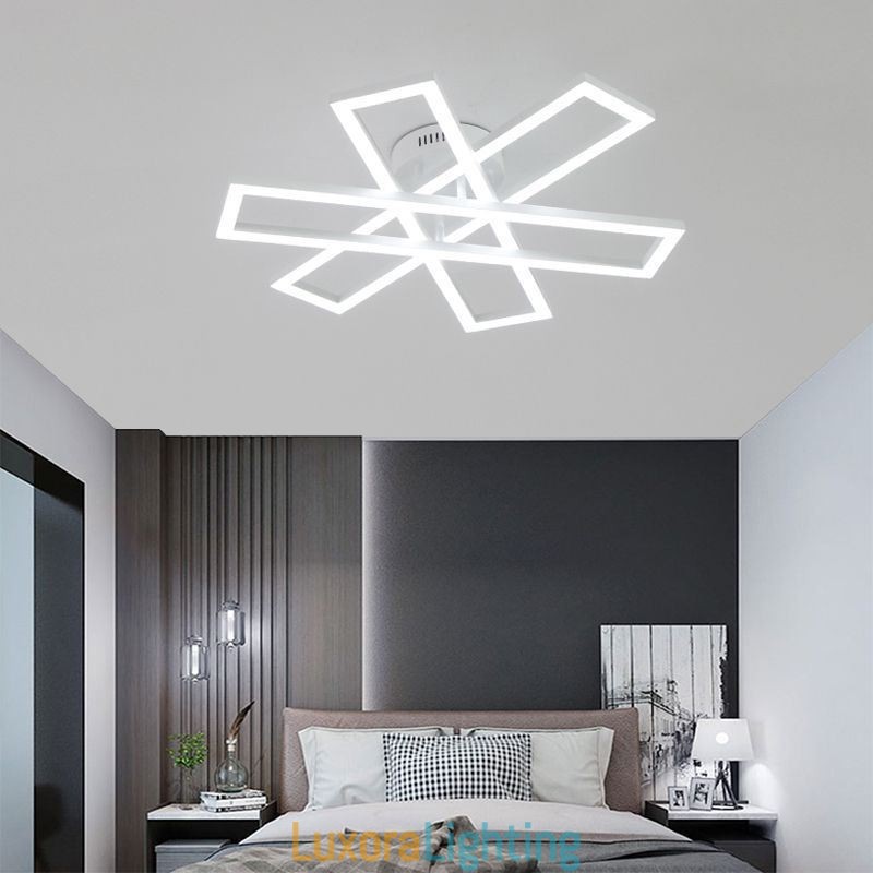 Designer Touch Decorative Minimalist Flush Mount Aluminum Art Windmill Ceiling Light