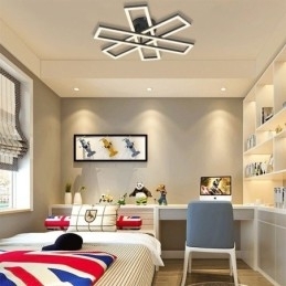 Designer Touch Decorative Minimalist Flush Mount Aluminum Art Windmill Ceiling Light