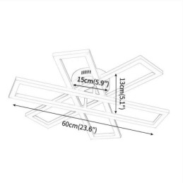 Designer Touch Decorative Minimalist Flush Mount Aluminum Art Windmill Ceiling Light