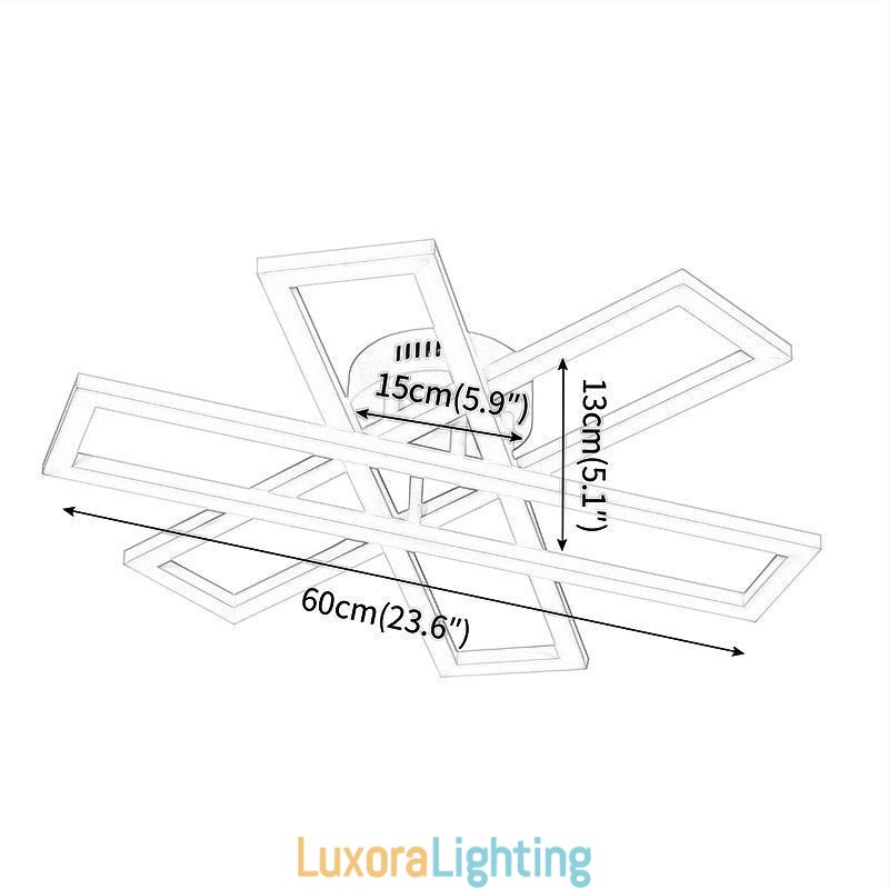 Designer Touch Decorative Minimalist Flush Mount Aluminum Art Windmill Ceiling Light