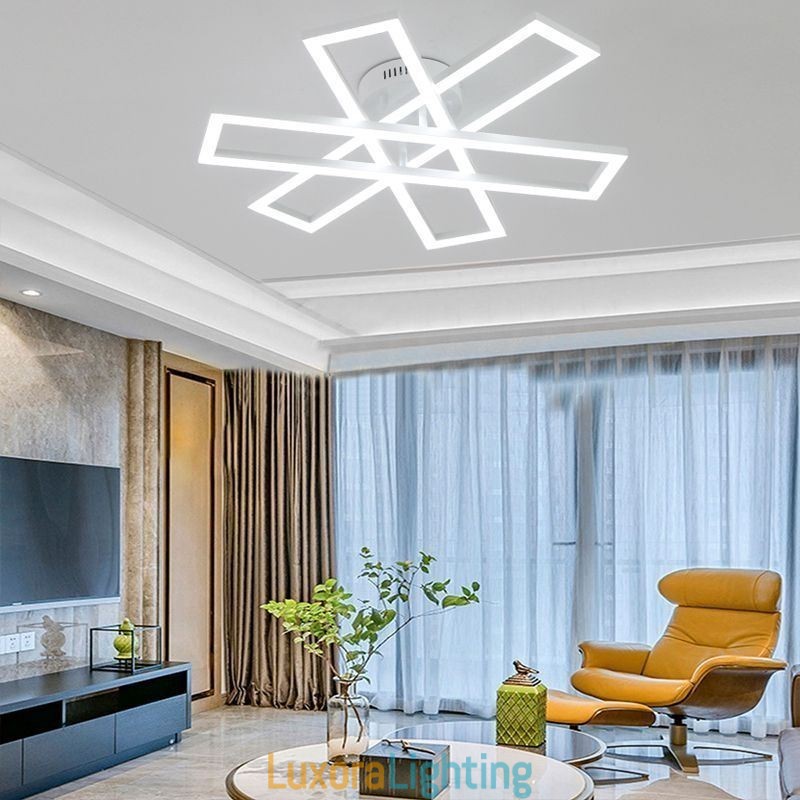 Designer Touch Decorative Minimalist Flush Mount Aluminum Art Windmill Ceiling Light